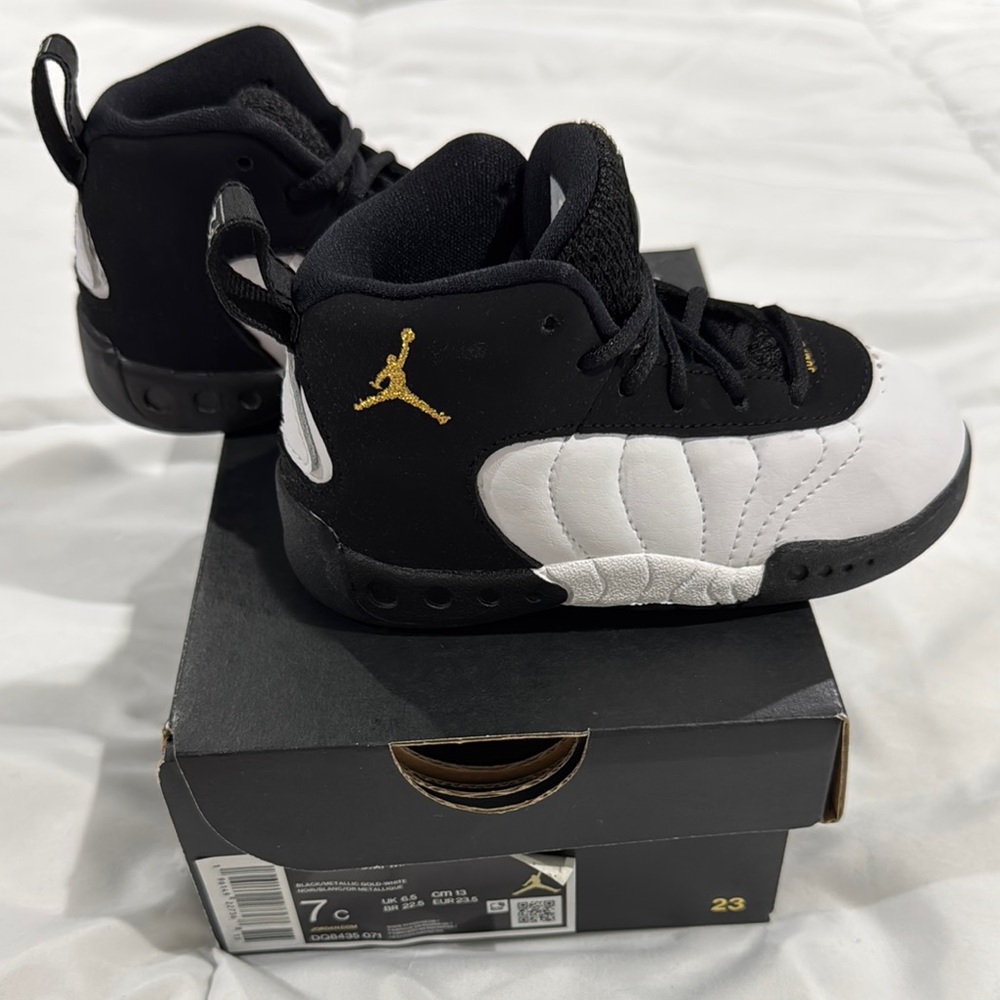 NEW Nike Jordan Jumpman Pro Toddler Black/White Sneakers